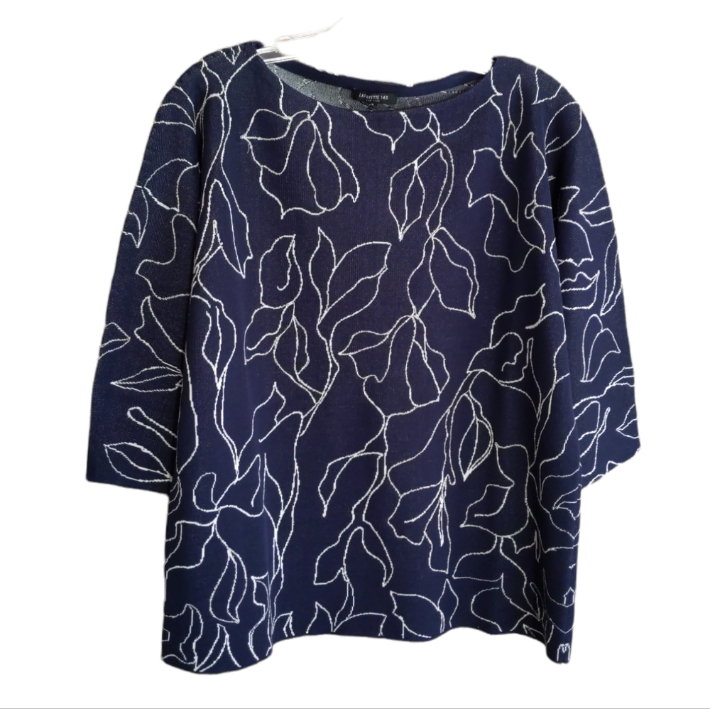 Lafayette 148 cotton patterned sweater